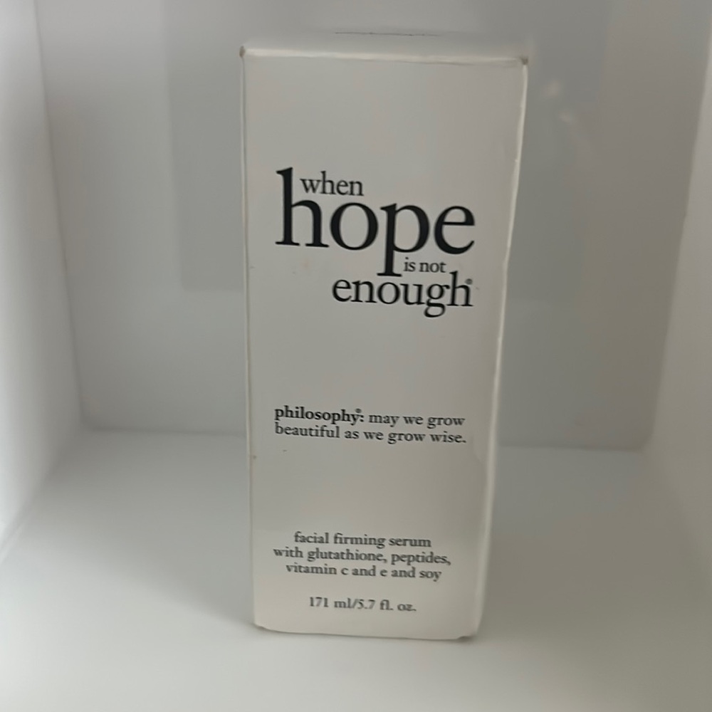 When hope is not enough facial firming serum